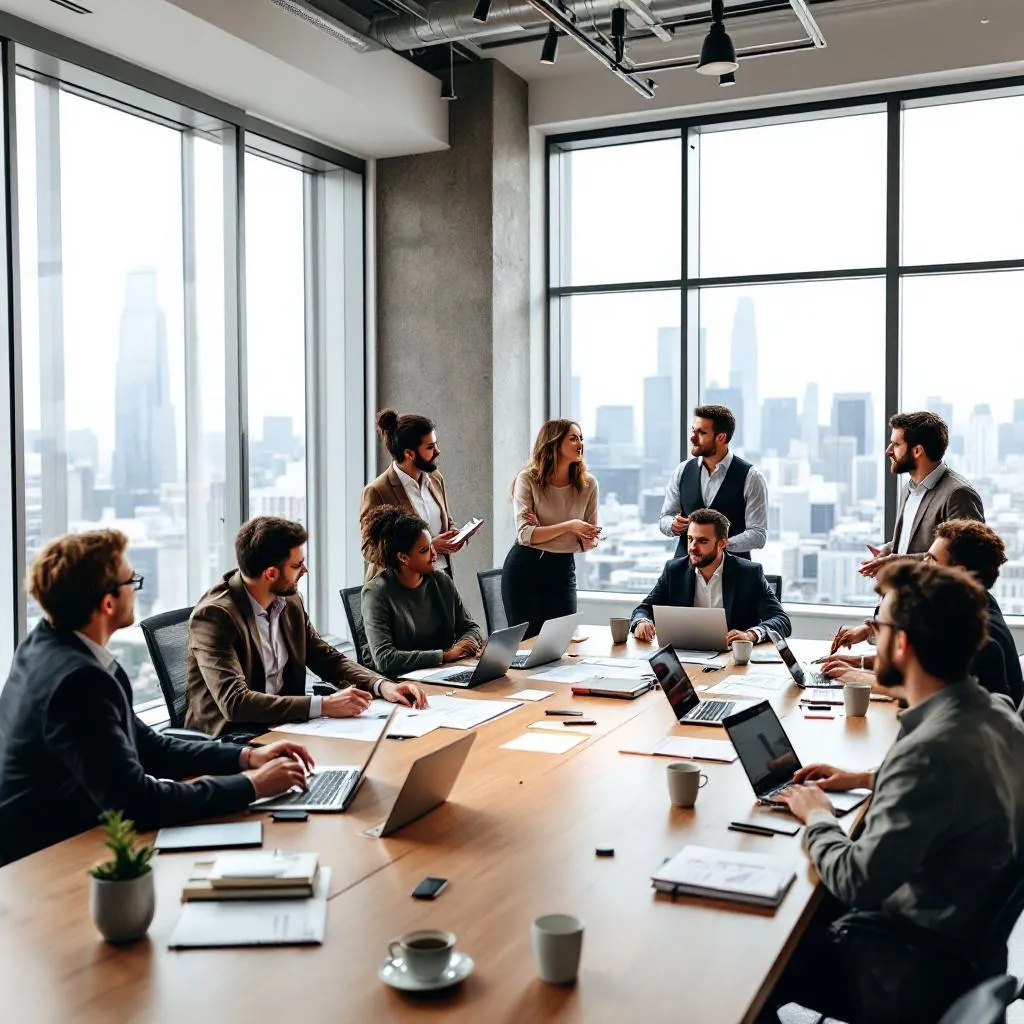 Business Scaling Studio ekibi bir müşteri projesi üzerinde işbirliği içinde çalışırken